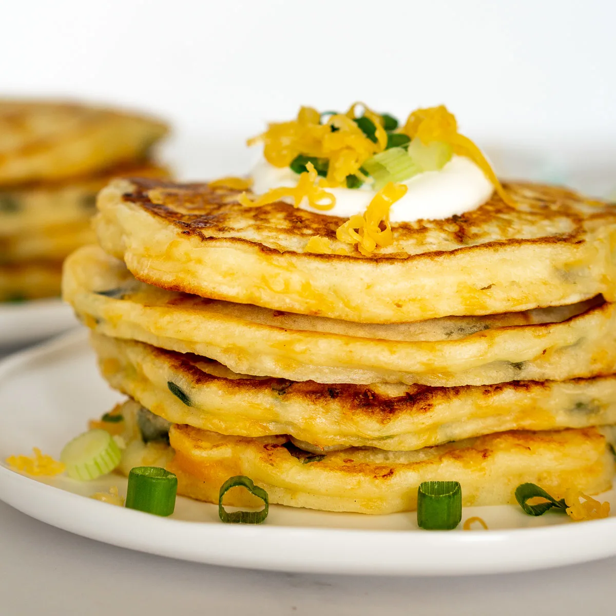 cheese pancakes with mustard