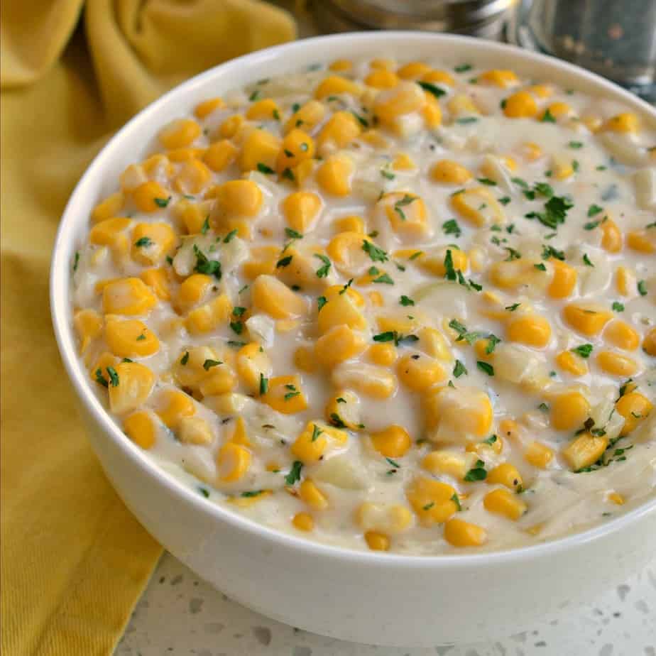 corn kernels in cream sauce