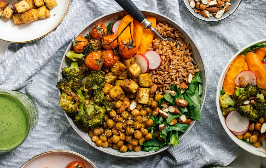 creamy carrot tofu salad