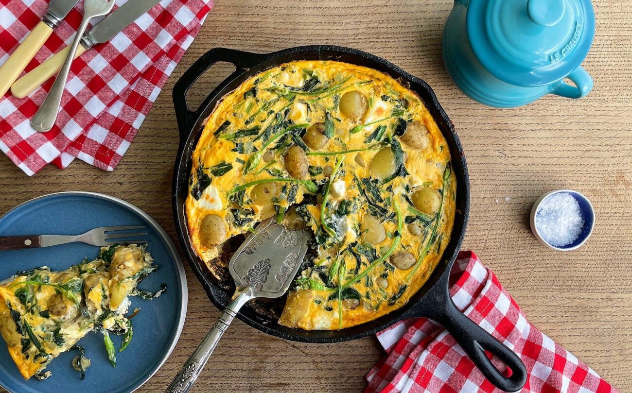 egg omelette with bear garlic