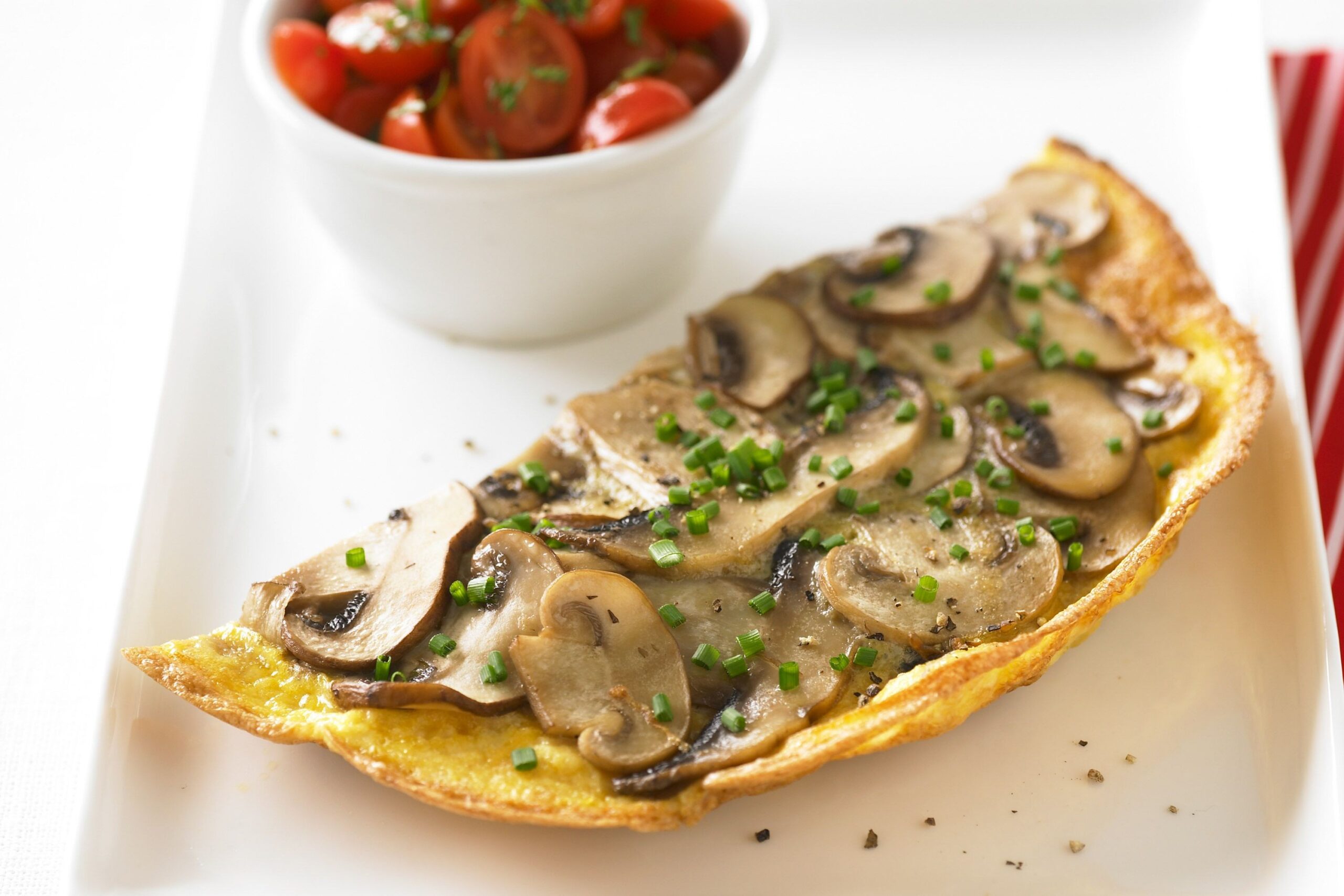 egg omelette with porcini mushrooms scaled