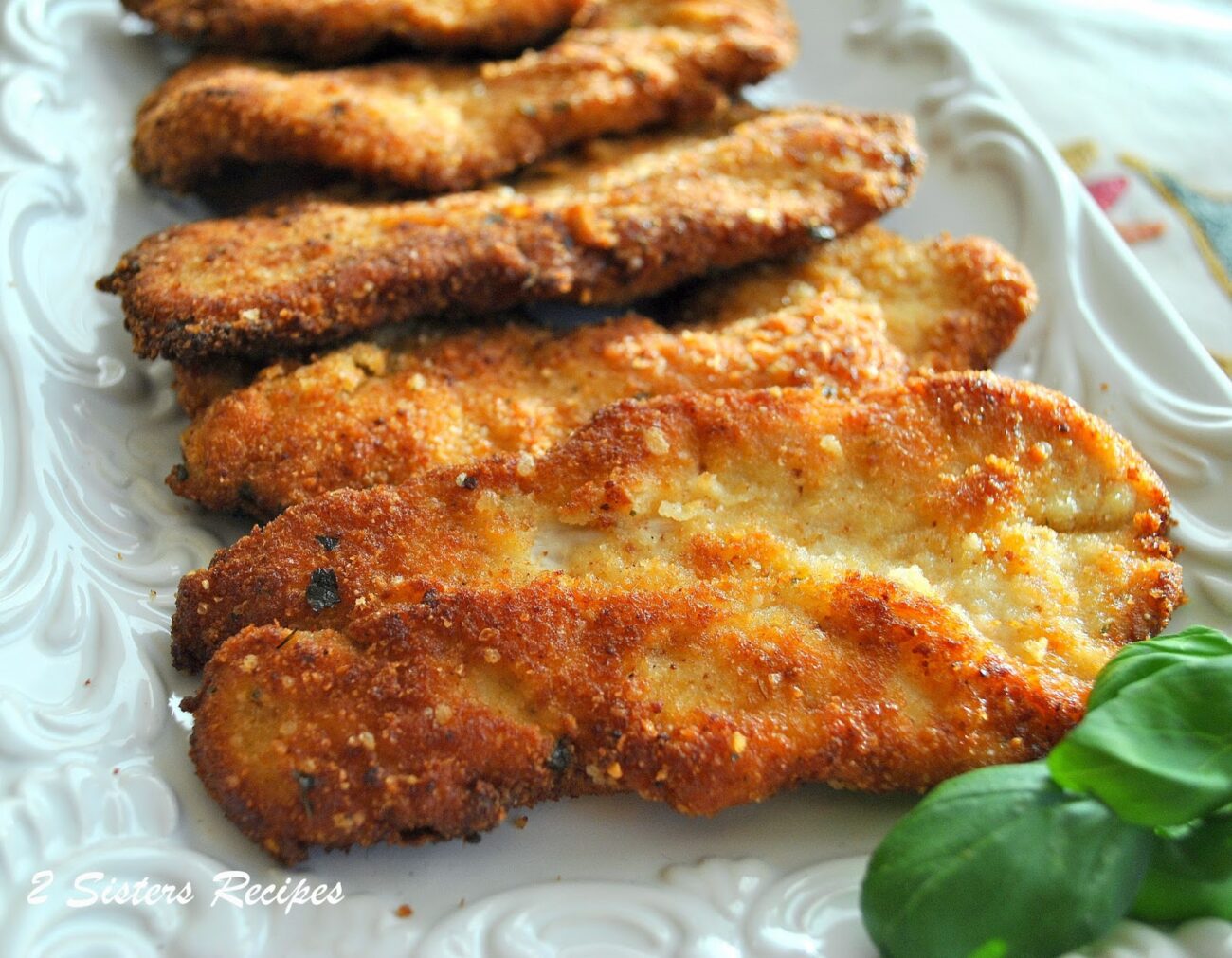 flambeed turkey schnitzel with pasta