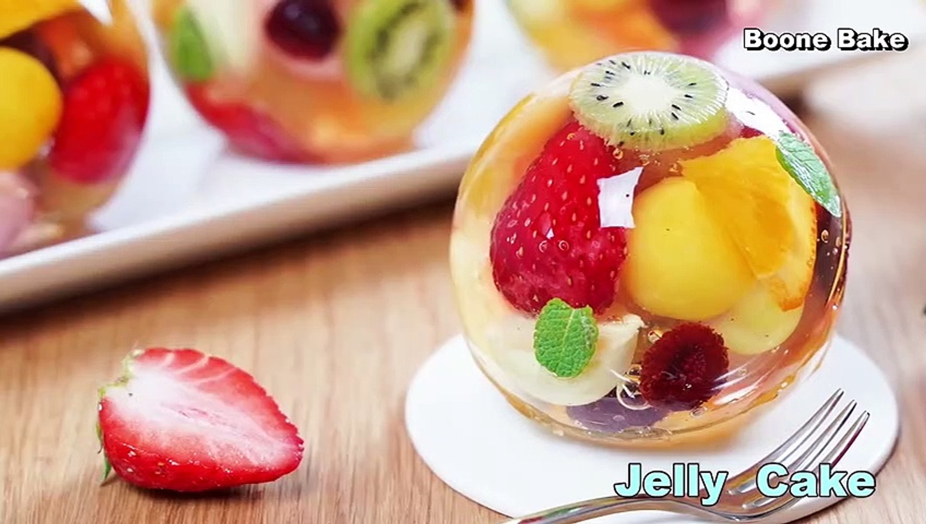 fruit cake with jelly