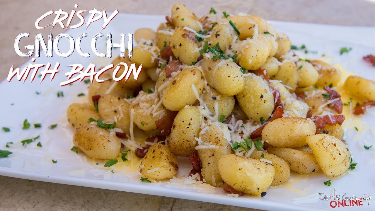 gnocchi with egg and bacon