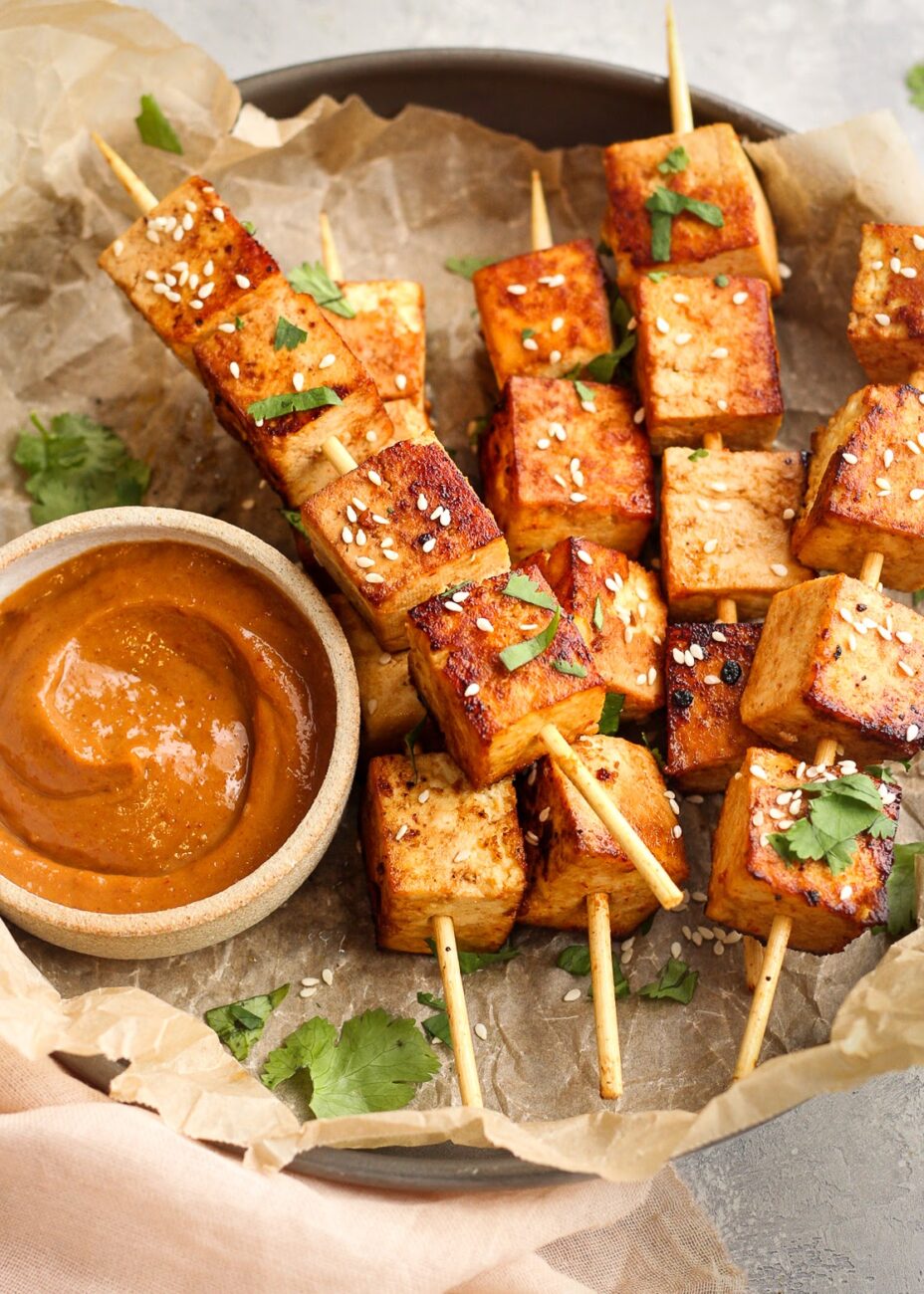 grilled tofu skewer