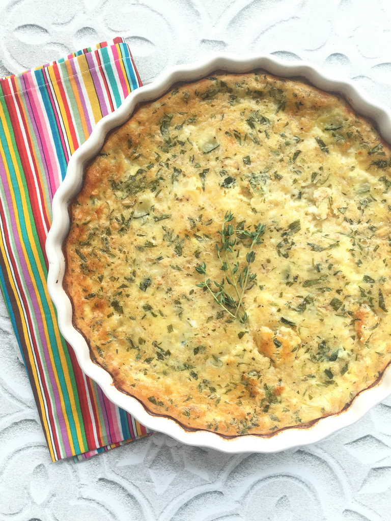 homemade quiche with zucchini