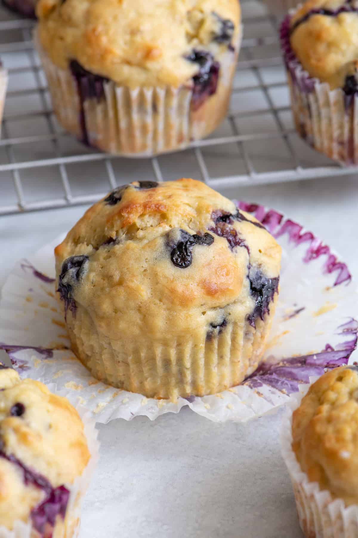 kefir muffins with blueberries