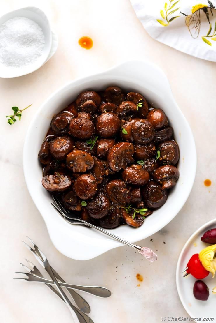 marinated mushrooms with chilli