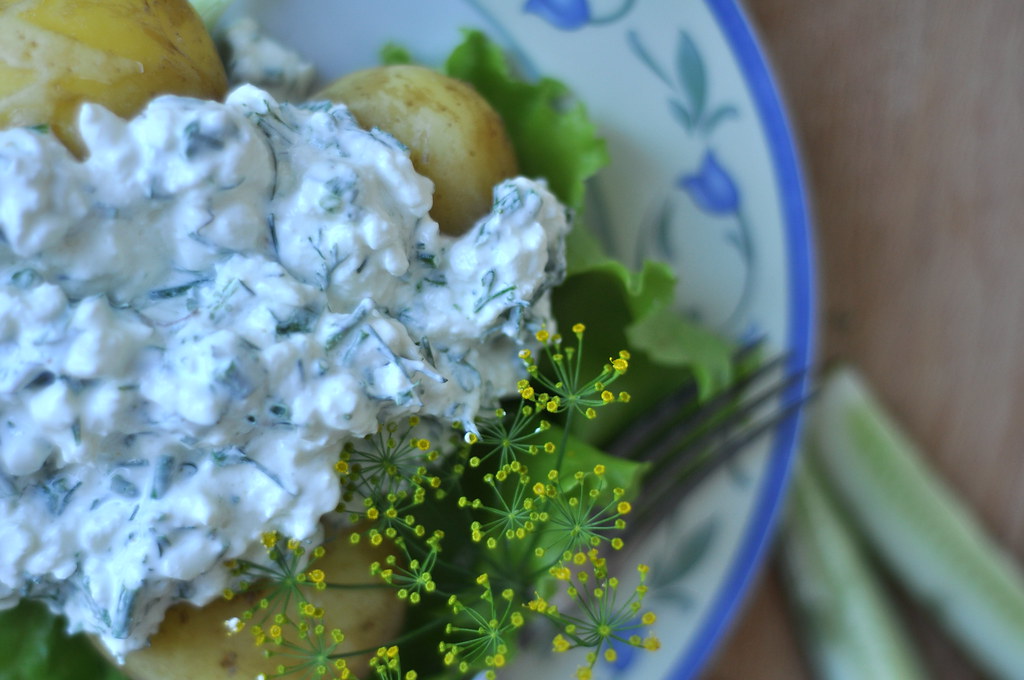 new potatoes with cottage cheese 1