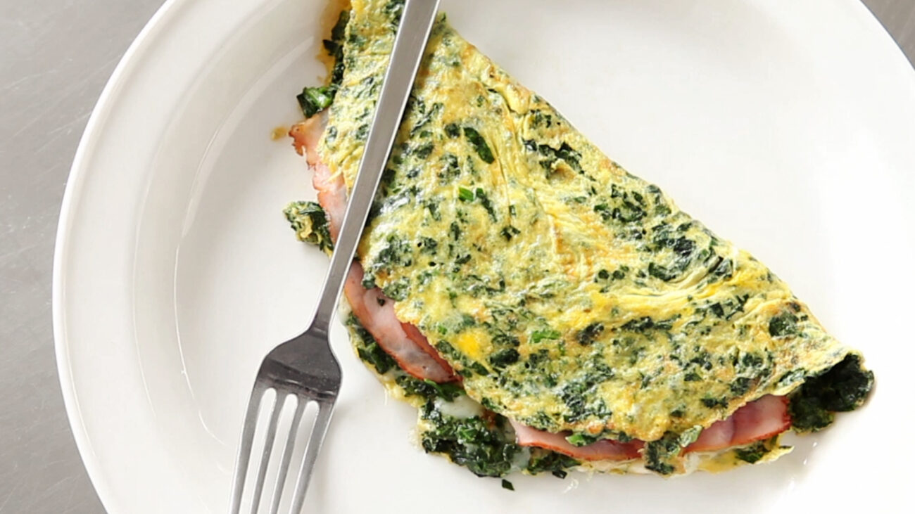 omelette with ham