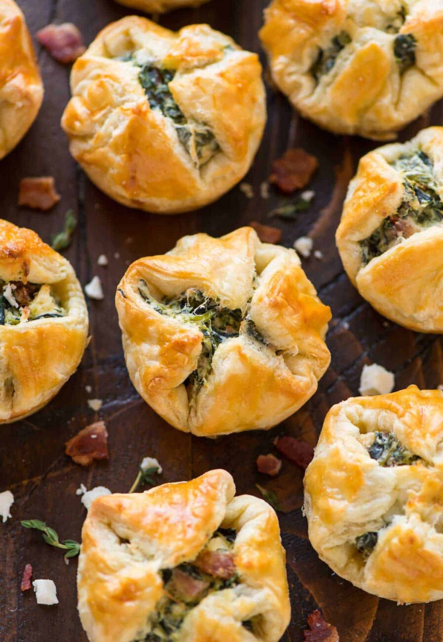 puff pastry stuffed with meat mixture