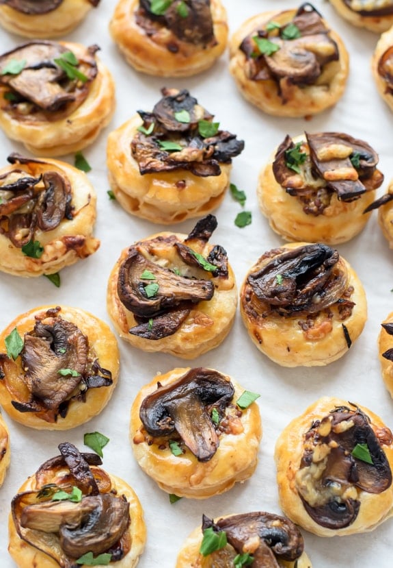 puff pastry with mushroom filling