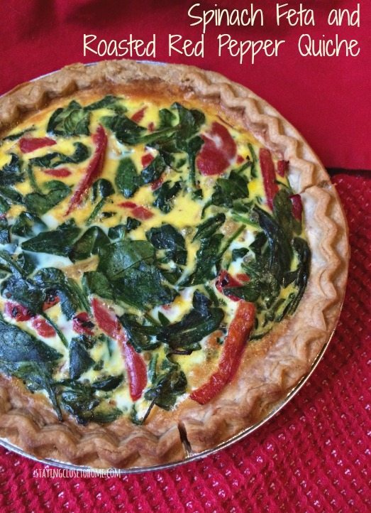 quiche with coloured peppers