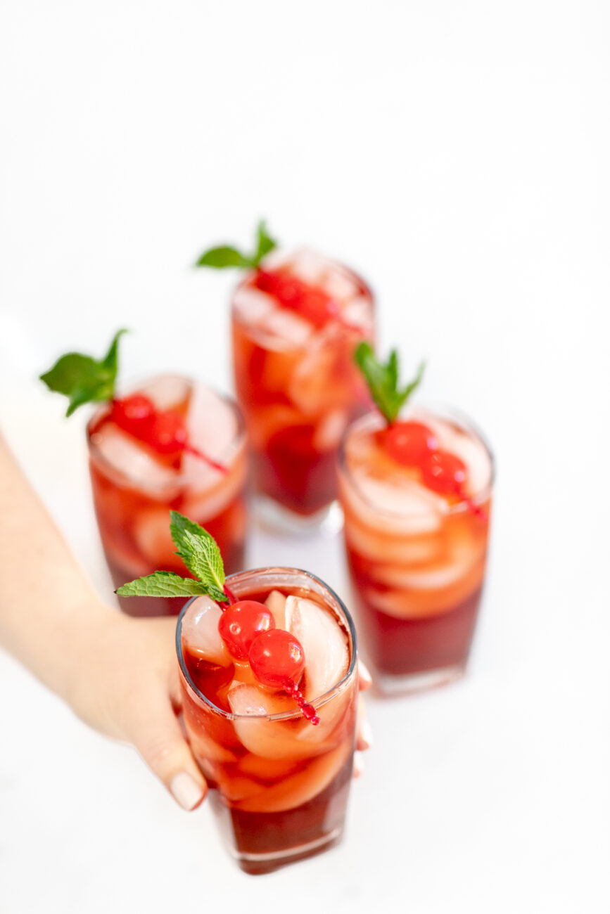 recipe for making cherry iced tea