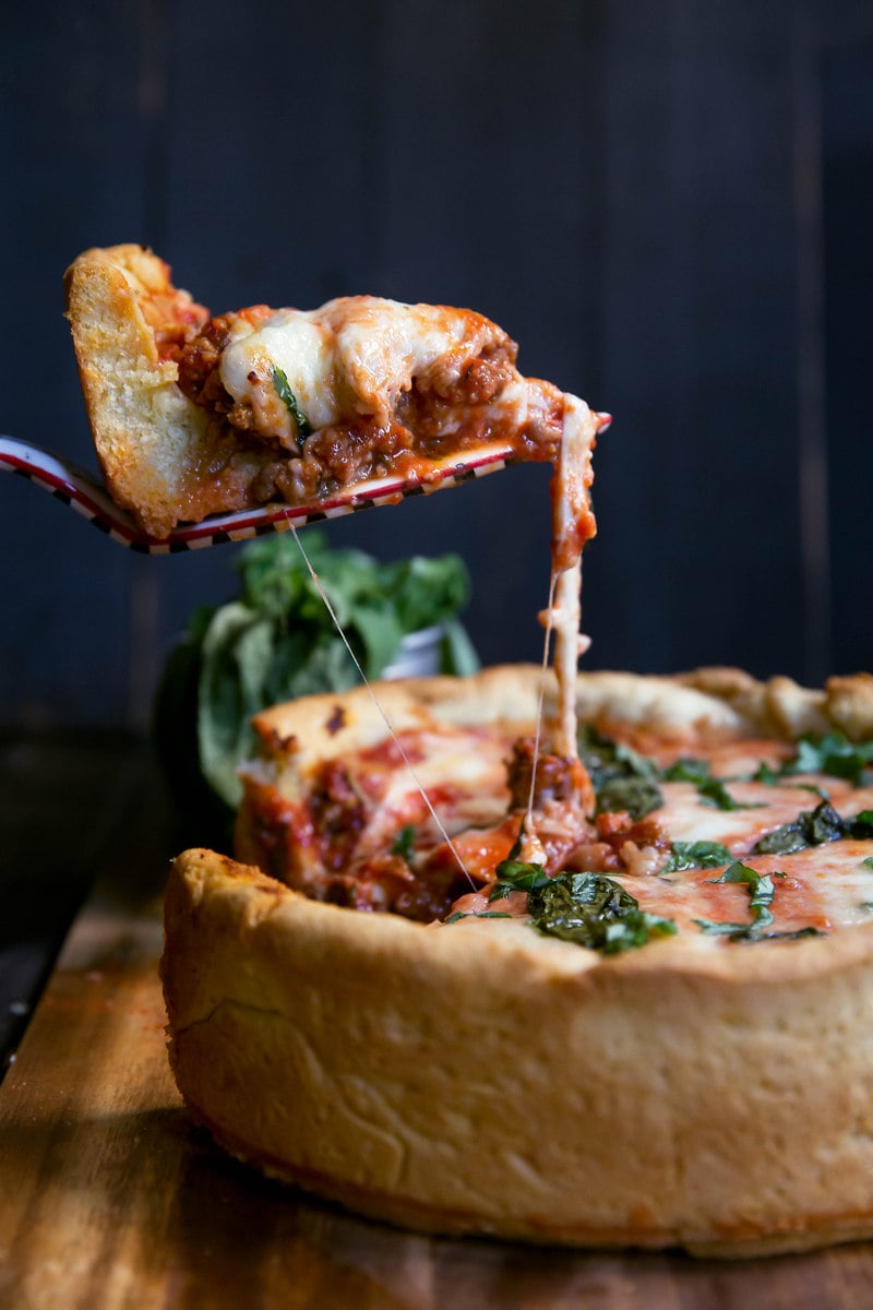 recipe for making deep dish pizza using parmesan cheese