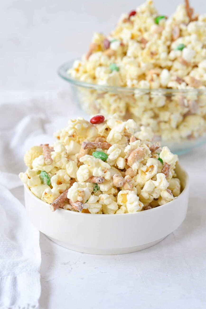 recipe for making keto white chocolate covered popcorn