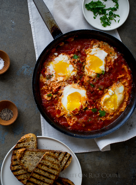 recipe for spaghetti sauce with bacon pieces over white rice