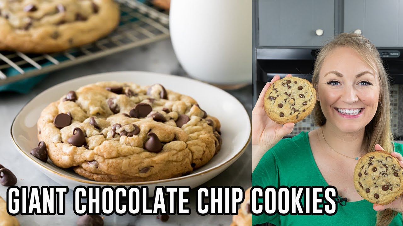 recipe to make giant chocolate chip cookies