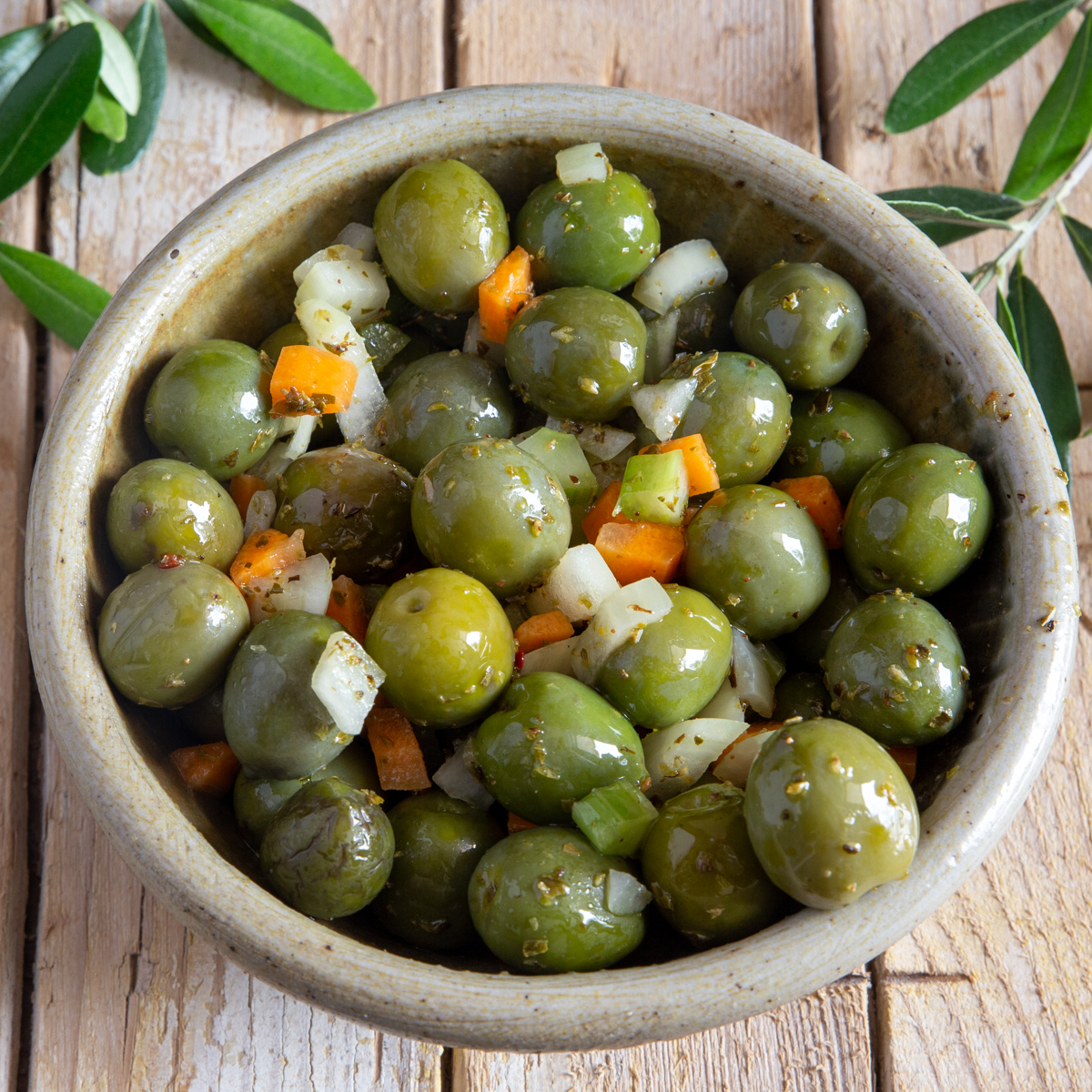 recipe to make olive salad for one gallon