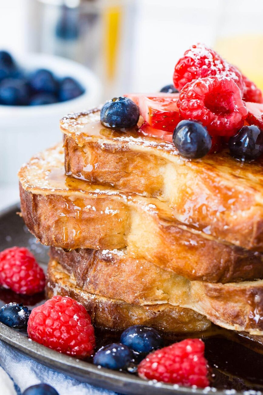 recipe to make the french toast thick and tasty