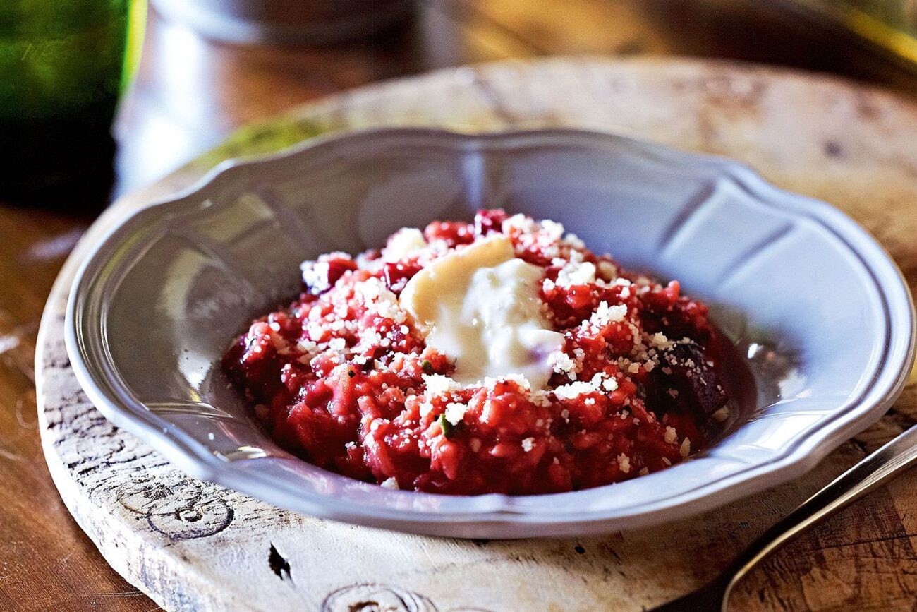 risotto with beetroot