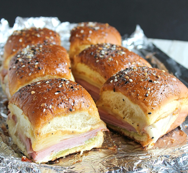 rolls stuffed with ham and salami