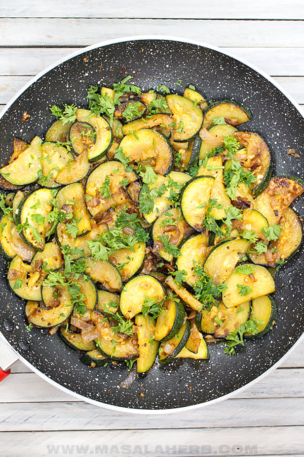 sauteed courgettes with sausage