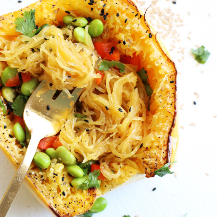 spaghetti squash with crab gravy recipe