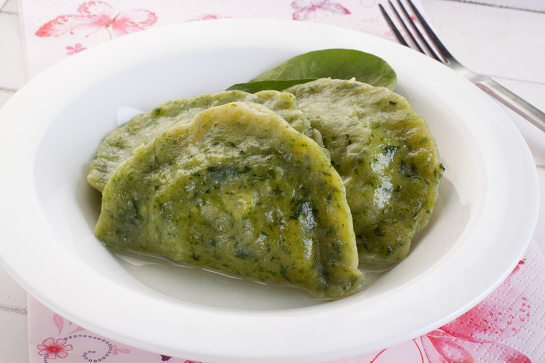 spinach cottage cheese dumplings with salsa