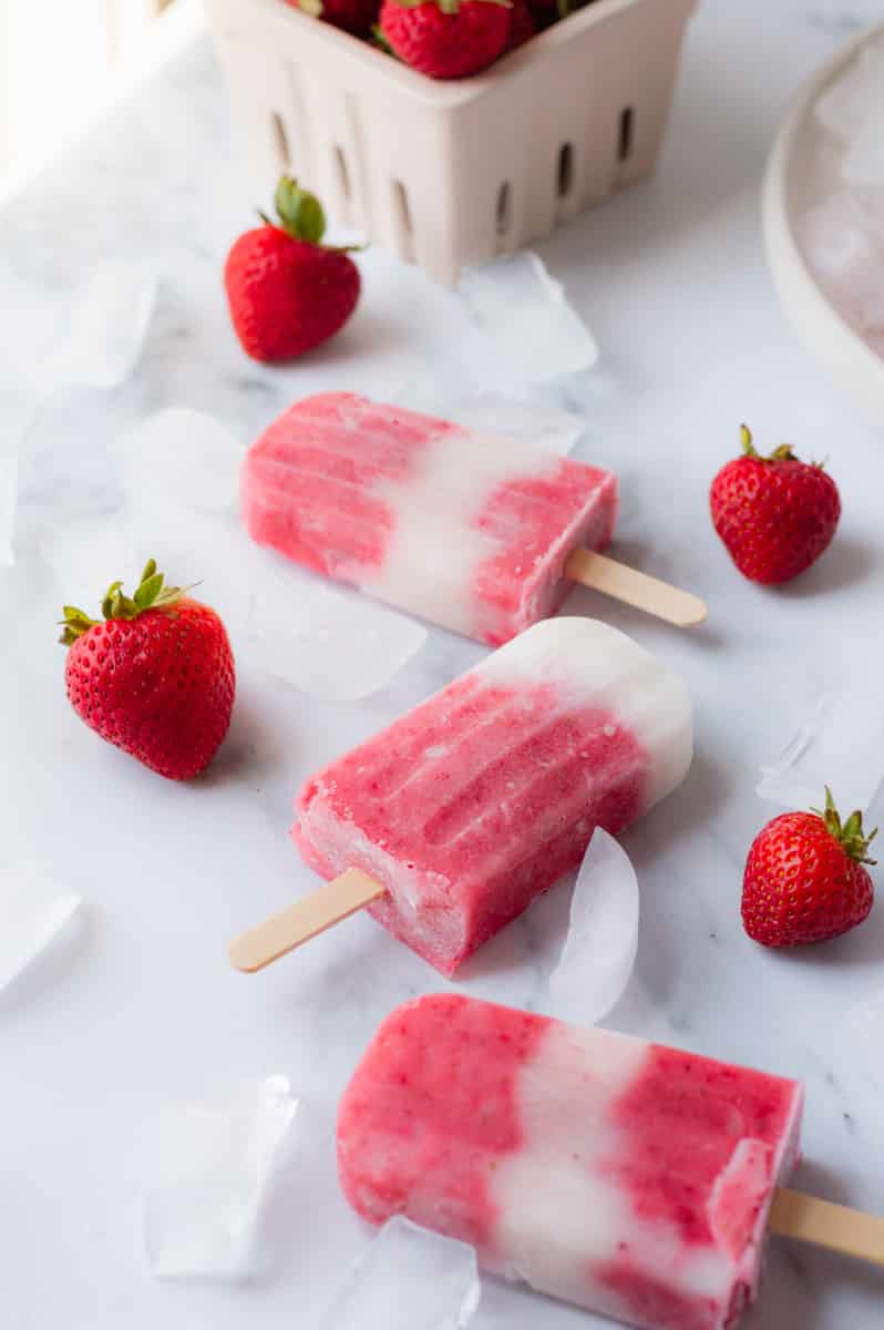 strawberry popsicles