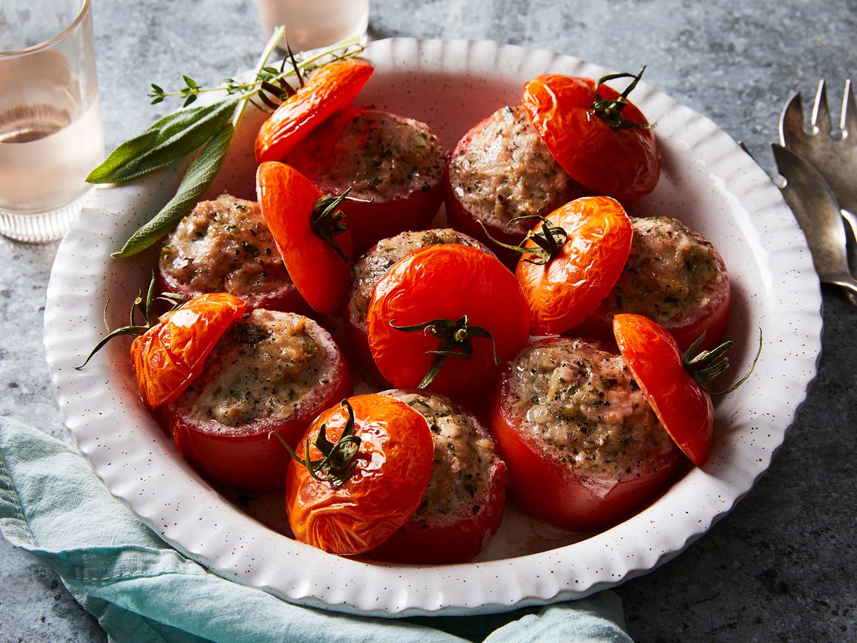 Tomates Farcies - Stuffed Tomatoes With Minced Meat - Quickezrecipes.com