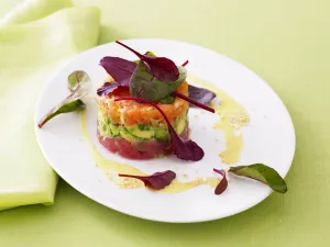 tuna with tartar and vegetable recipes