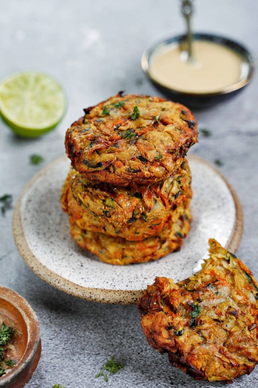 zucchini and chickpea pancakes