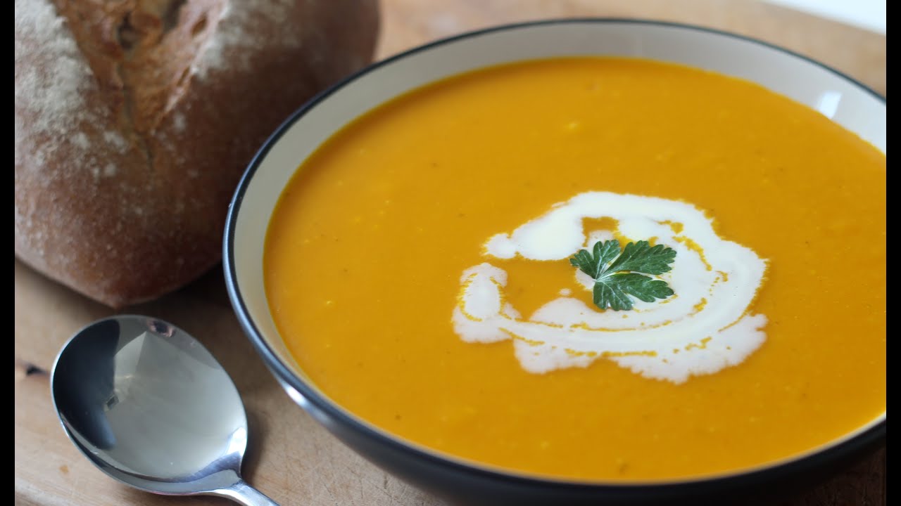 soup from hollowed out halovin pumpkin